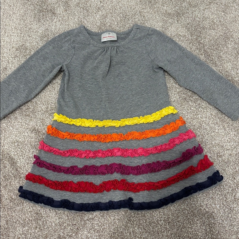 Gray Ruffle Dress